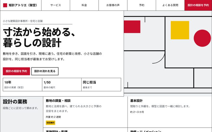 図面の枠(建築)の画面(架空の見本)